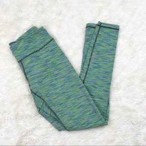 Zella Leggings Green Stripe Multi Size Small